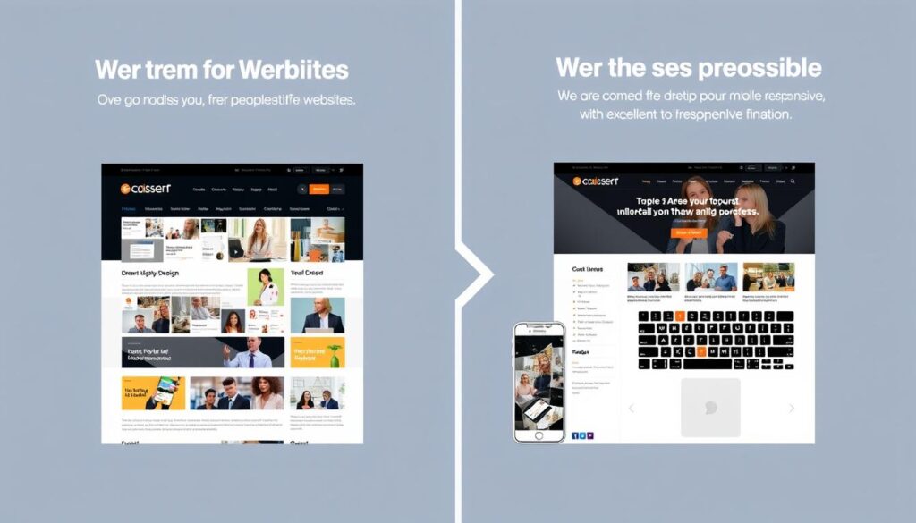 Before and after website transformation using Defyn's Web Design and Web Development Approach