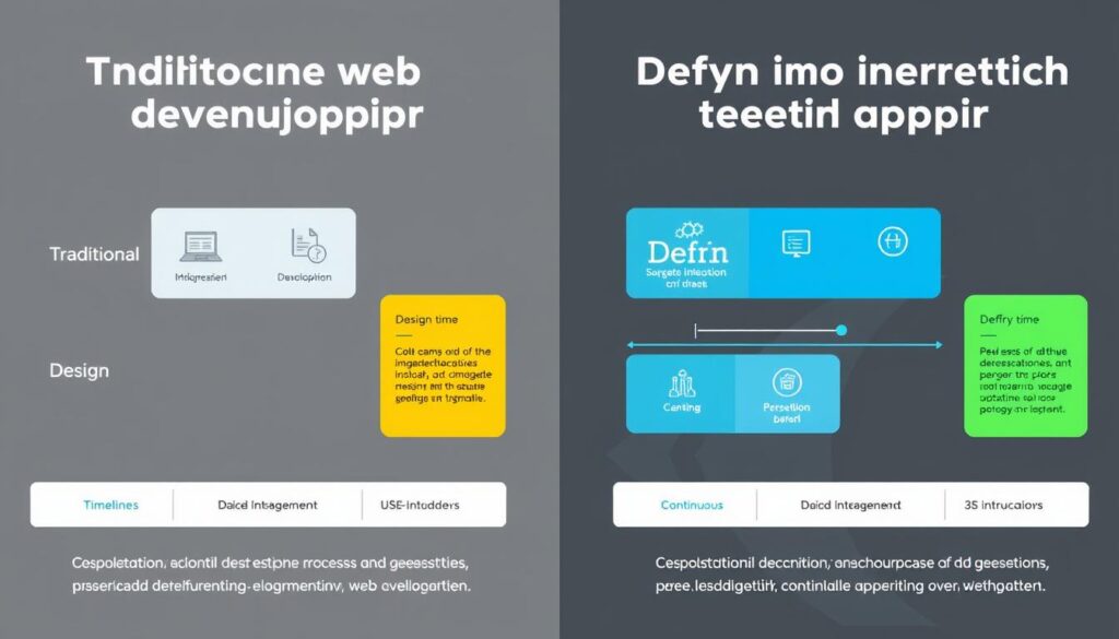 Comparison between traditional and Defyn's Web Design and Web Development Approach