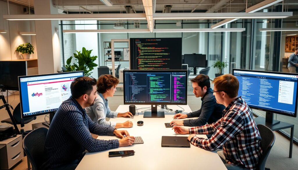 Team collaboration in Defyn's Web Design and Web Development Approach